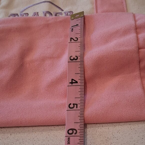 Trader Joe's Pink Pastel Mini Canvas Tote Bag - Picture 14 of 15